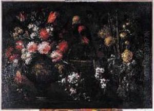 Nature Morte Au Perroquet by Margherita Caffi