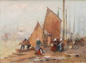 Scene De Quai En Bretagne