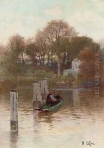 The Ferry Boat Crossing by Hector Caffieri