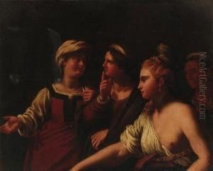 A Lady With Her Attendants - A Fragment