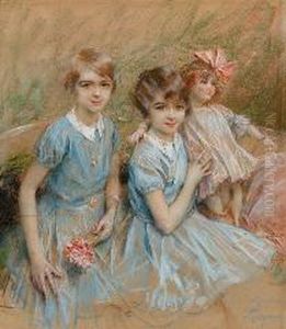 Ritratto Delle Sorelle Belgiojoso by Amerino Cagnoni