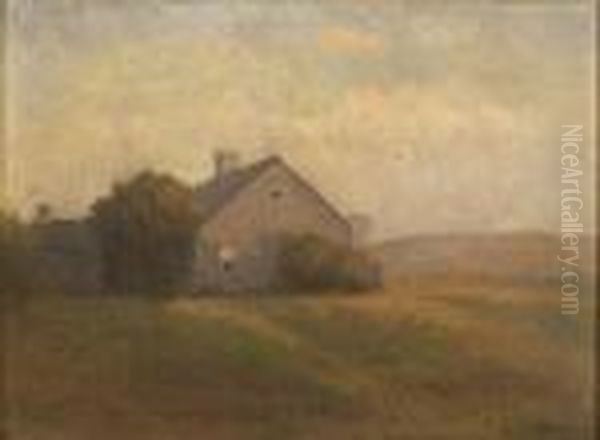 Man Sitting Below Awindow At The Gable End Of A Cape Cod House. - view 1