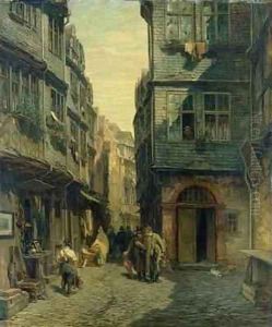 The Jewish Quarter in Frankfurt by Anton Burger