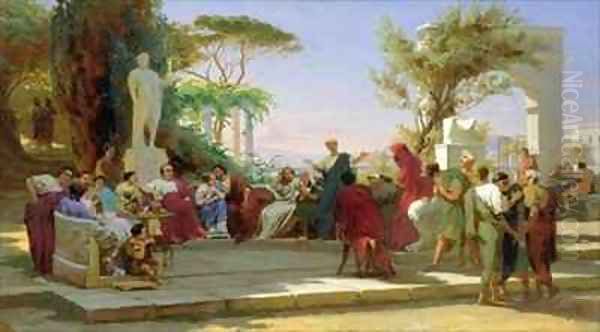 Horatius Reading his Satires to Maecenas - view 1