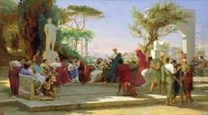 Horatius Reading his Satires to Maecenas