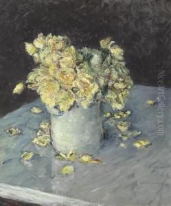 Roses Jaunes Dans Un Vase