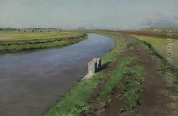 Bord D'un Canal, Pres De Naples - view 1