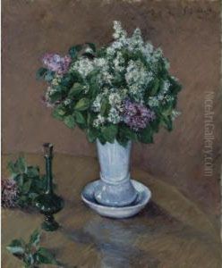 Nature Morte Au Vase De Lilas by Gustave Caillebotte