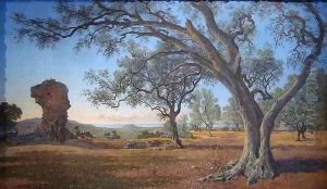 Grove of Olive Trees in Cimiez by Francois Bensa