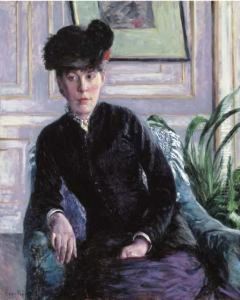 Portrait De Jeune Femme Dans Un Interieur (portrait De Mme H) by Gustave Caillebotte