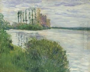La Seine Et La Pointe De L'ile Marande by Gustave Caillebotte
