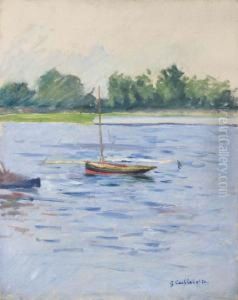 Voiliers Sur La Seine A Argenteuil by Gustave Caillebotte