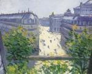 La Rue Halevy, Vue D'un Balcon by Gustave Caillebotte