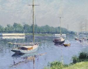 Le Bassin D'argenteuil by Gustave Caillebotte