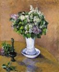 Nature Morte Au Vase De Lilas by Gustave Caillebotte