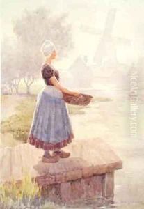 Dutch Fishergirl by George Henry Alan Brown