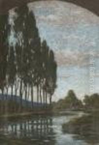 Pappeln Am Fluss. by Girolamo Cairati