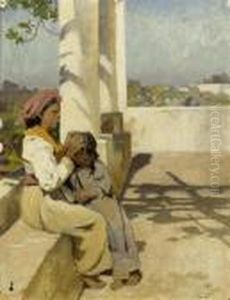 Mother And Child by Arthur Jean Bapt. Calame