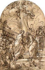 The Visitation by Giacinto Calandrucci