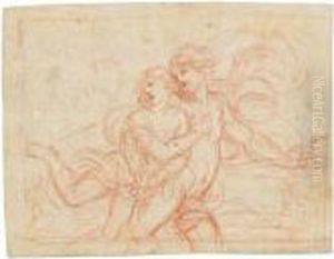 Nettuno Con Una Ninfa by Giacinto Calandrucci