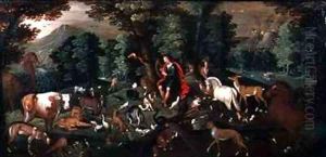 Orpheus and the Animals by Jacob Bouttats