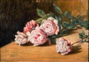 Due Nature Morte Di Rose by Cesare Calchi Novati