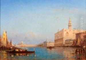 Vue Du Palais Des Doges Et Place St Marc by Charles Clement Calderon