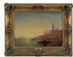 Vue Du Palais Des Doges by Charles Clement Calderon