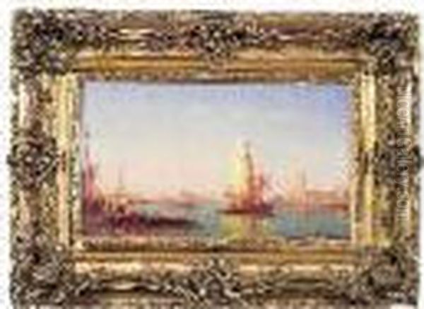 Charles Voiliers Et Gondoles Sur La Lagune De Venise - view 1