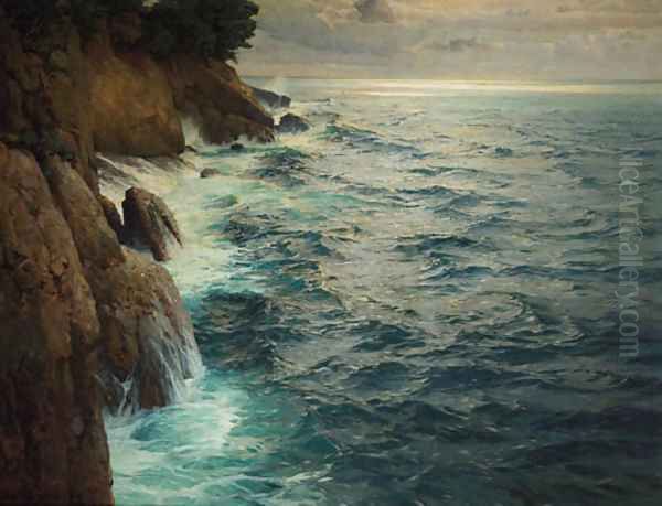 Breakers on a rocky coast, Capri - view 1