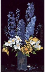 Delphiniums by Thomas Todd Blaylock