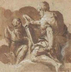 Saint Mathieu Et L'ange by Carletto Carliari