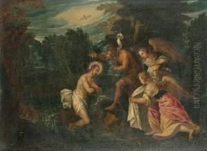 The Baptism Of Christ by Carletto Carliari