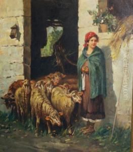 Tending To The Sheep by John, Giovanni Califano
