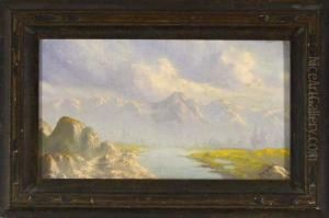 Mountainous River Landscape by John, Giovanni Califano