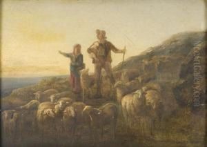 Contadina Seduta Con Armenti by John, Giovanni Califano