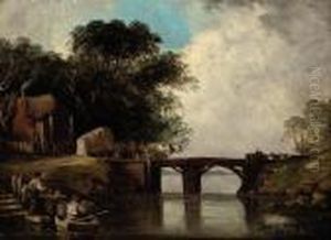 The Wooden Bridge by Sir Augustus Wall Callcott