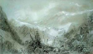 Study for of an Alpine view