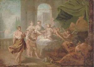 A mythological scene by Jean-Simon Berthelemy