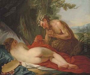 Jupiter and Antiope by Jean-Simon Berthelemy