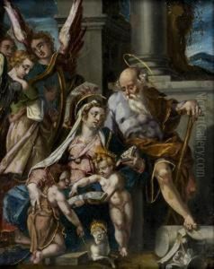 Sainte Famille Avec Saint Jean Baptiste Et Des Angesmusiciens