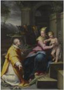 The Holy Family With Saint Stephen