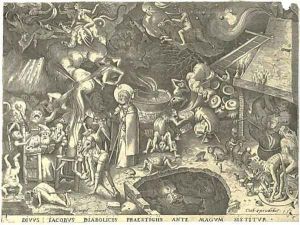 Saint Jacob visiting the Magician Hermogenes, by P. Van der Heyden
