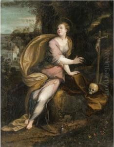 Mary Magdalene In A Landscape by Denys Calvaert