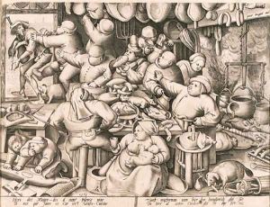 The rich Kitchen, by Pieter van der Heyden by Pieter the Elder Bruegel