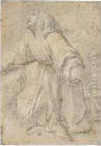 A Monk Kneeling In Ecstasy, Turned Towards The Left A Monk Kneeling In Ecstasy, Turned Towards The Left