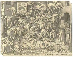 The Fall of the Magician Hermogenes, by P. van der Heyden
