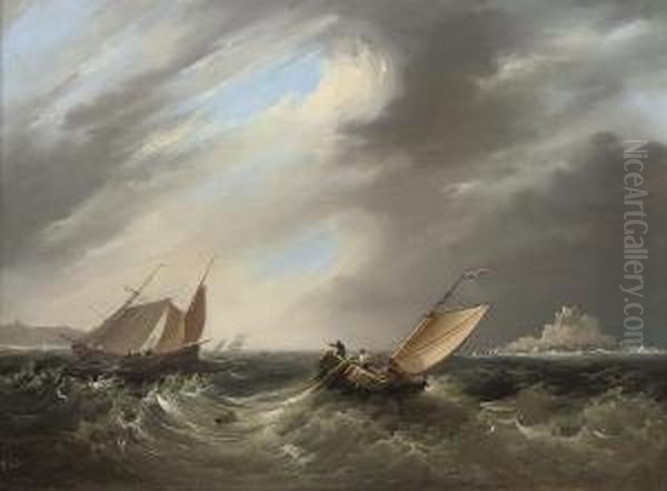 Fishermen Off St Michael's Mount, Cornwall - view 1