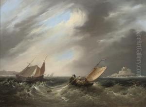 Fishermen Off St Michael's Mount, Cornwall