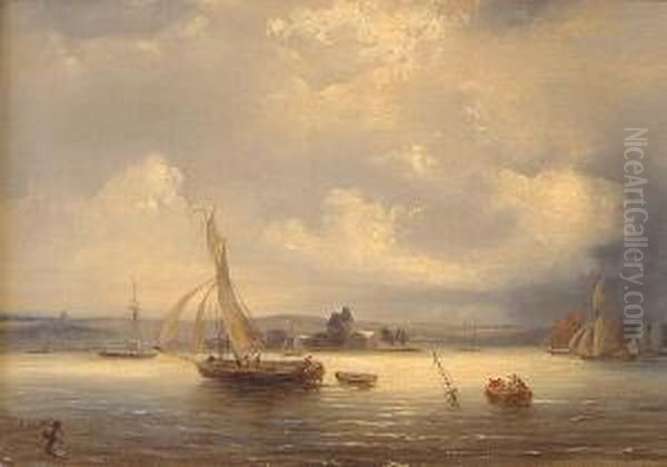 Fishing Boats In An Estuary And Off Theneedles - view 1